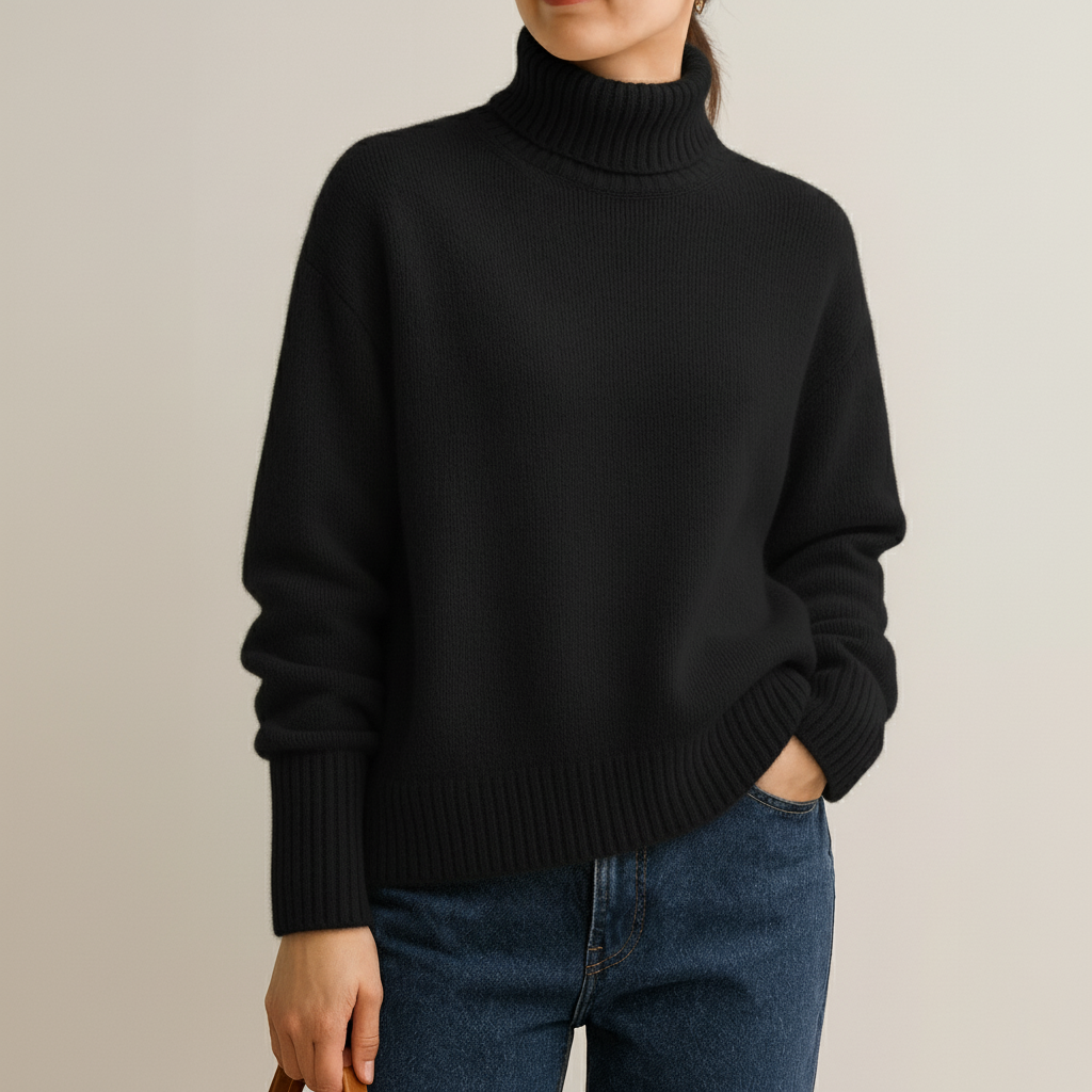 Ultra-Soft Turtleneck Sweater – Timeless & Elegant