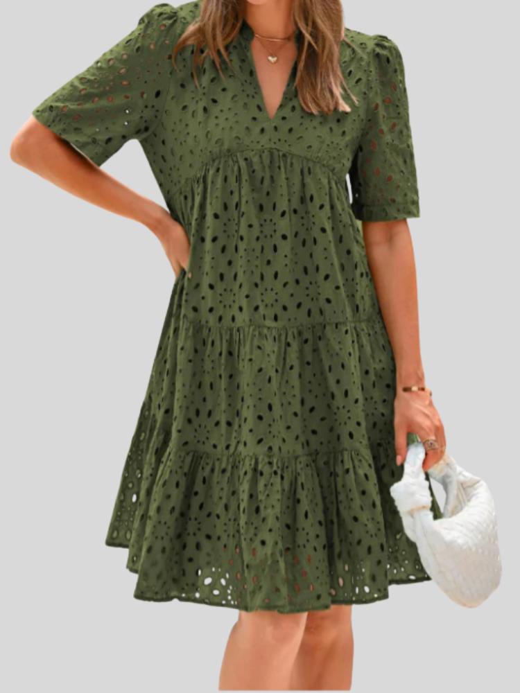Summer Lace Ruffle Dress