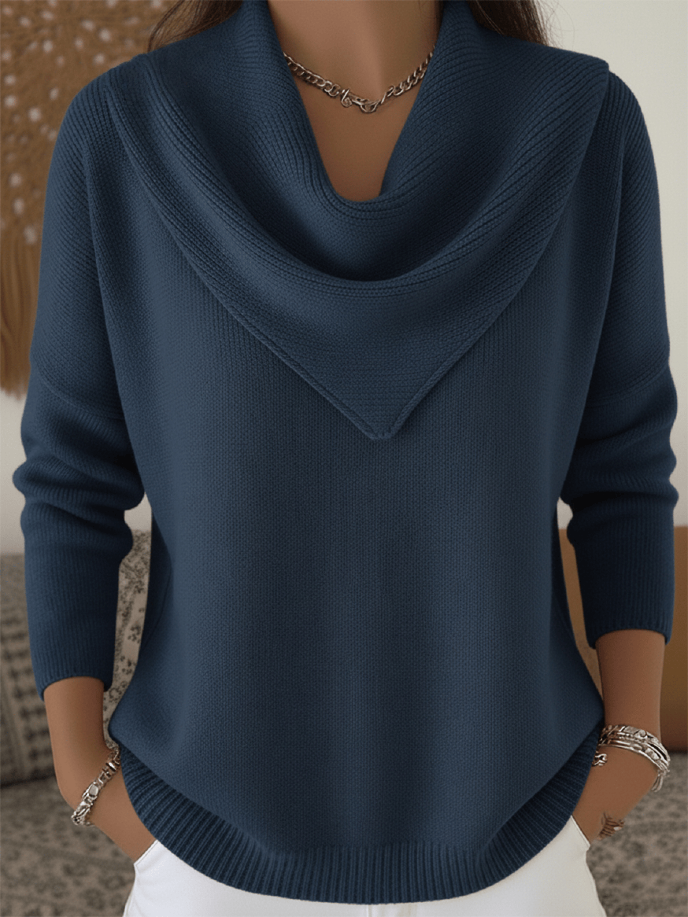 Elegant Triangle Knit Sweater