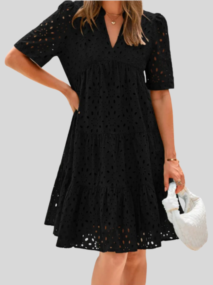 Summer Lace Ruffle Dress
