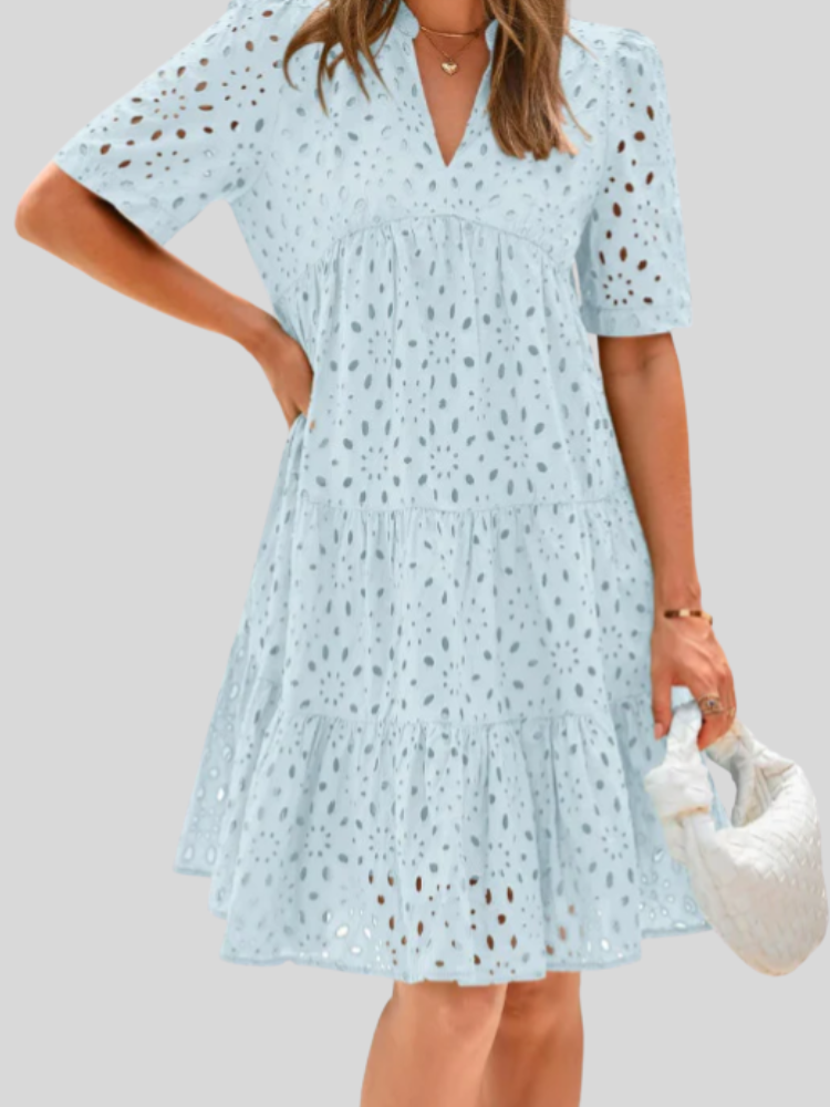 Summer Lace Ruffle Dress