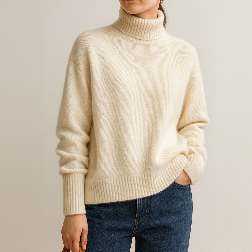 Ultra-Soft Turtleneck Sweater – Timeless & Elegant