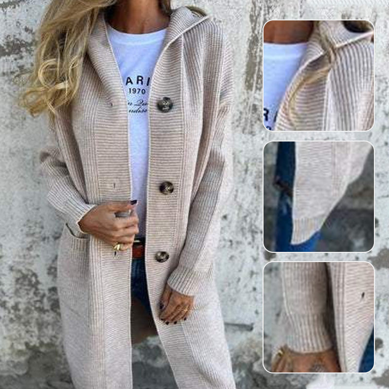 Cozy Hooded Knit Cardigan