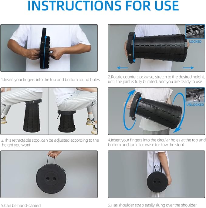 Packable Telescopic Travel Stool
