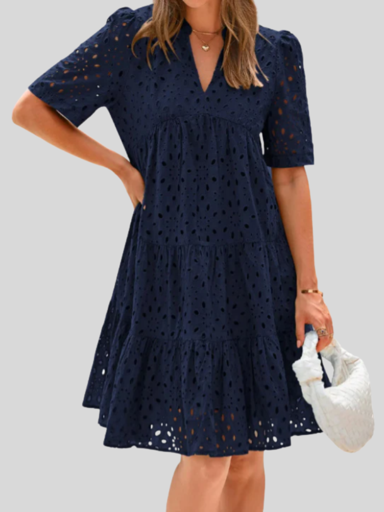 Summer Lace Ruffle Dress
