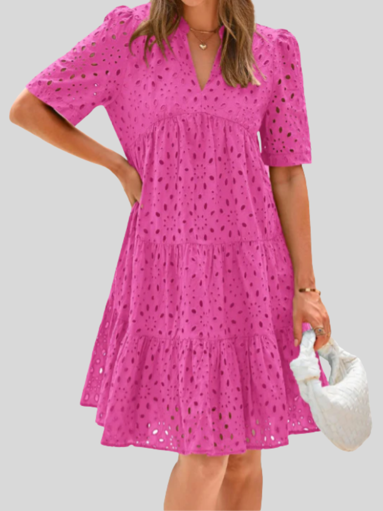 Summer Lace Ruffle Dress