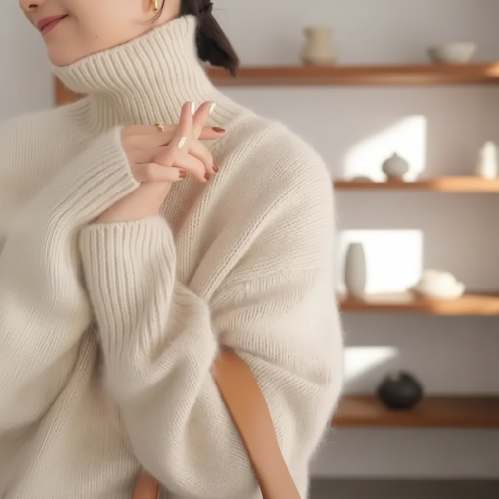 Ultra-Soft Turtleneck Sweater – Timeless & Elegant