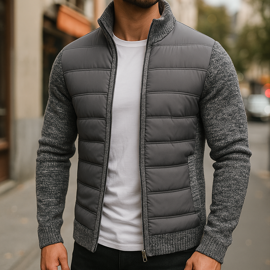 Men's Quilted Fleece Jacket