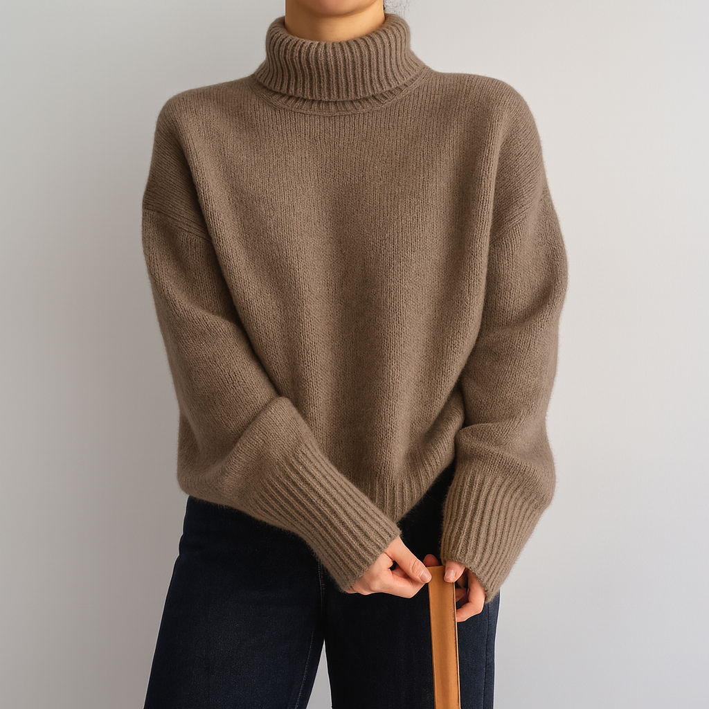 Ultra-Soft Turtleneck Sweater – Timeless & Elegant