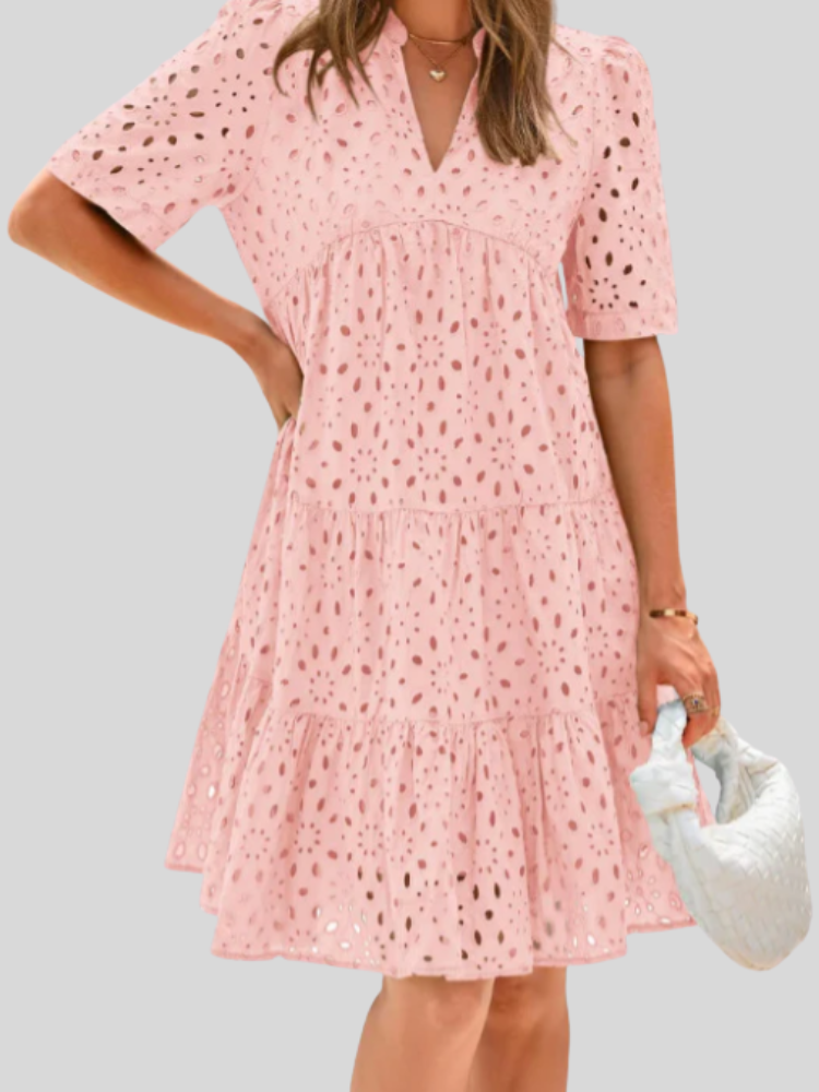 Summer Lace Ruffle Dress