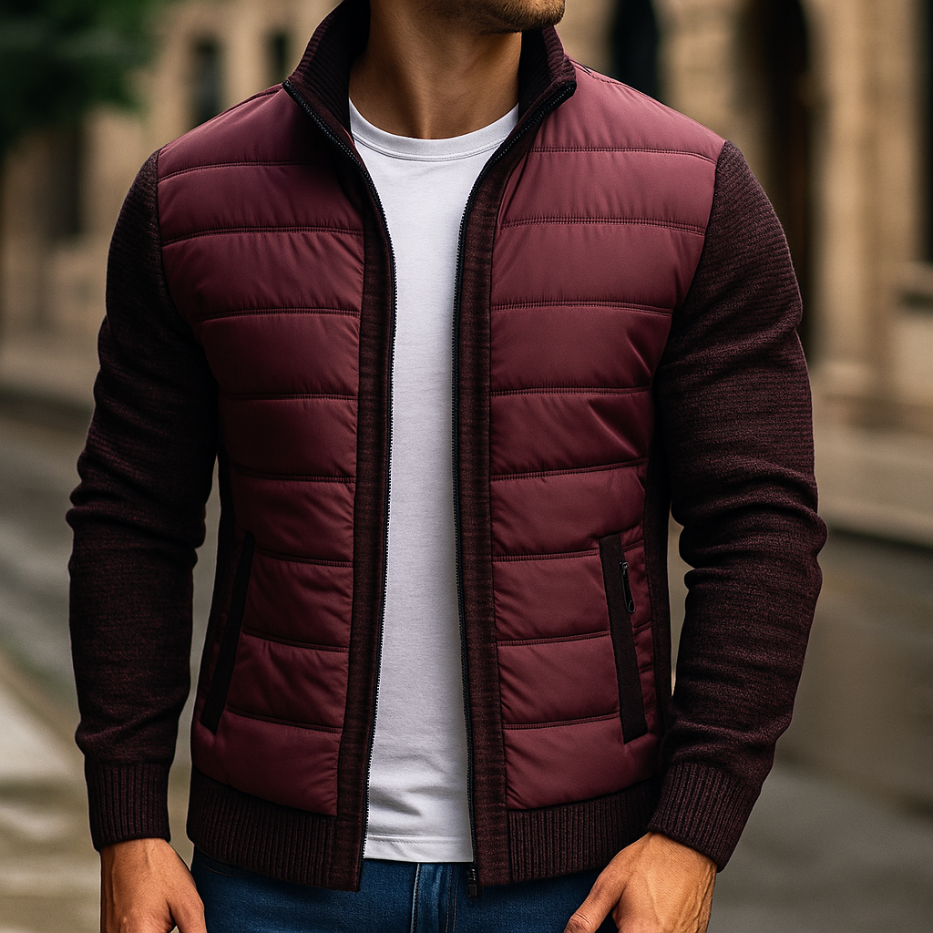 Men's Quilted Fleece Jacket
